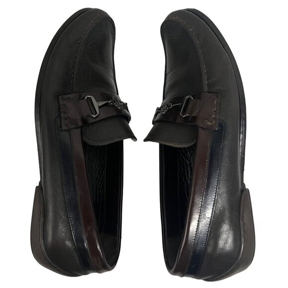 Roberto Cavalli Men Black Italian Leather Horse Bit Loafers Driving Shoes US 9.5 - Picture 5 of 11